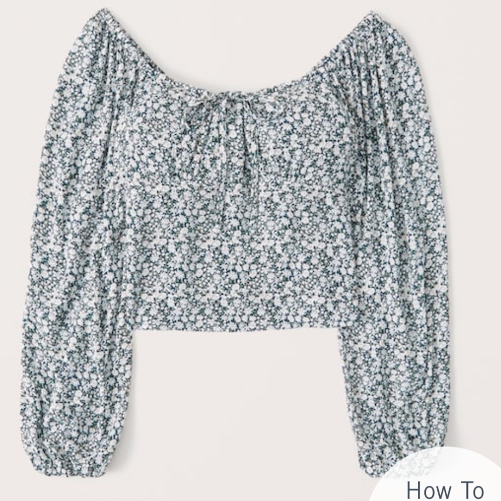 Abercrombie tie front top